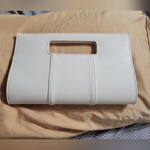 Off white clutch purse